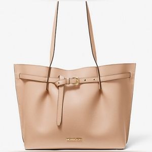 Michael Kors Emilia Large Pebbled Leather Tote - Buff - NWT